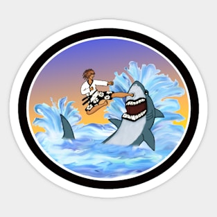 Shark Attack Sticker